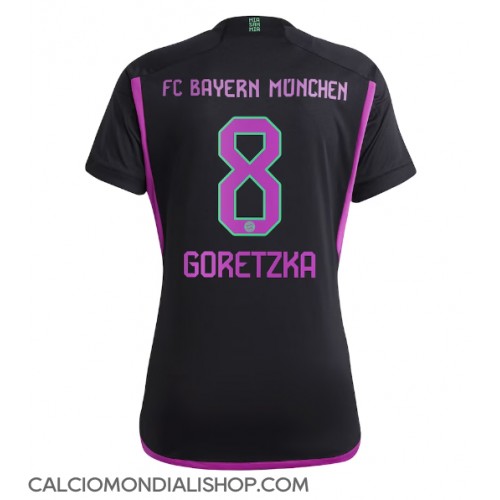Maglie da calcio Bayern Munich Leon Goretzka #8 Seconda Maglia Femminile 2023-24 Manica Corta